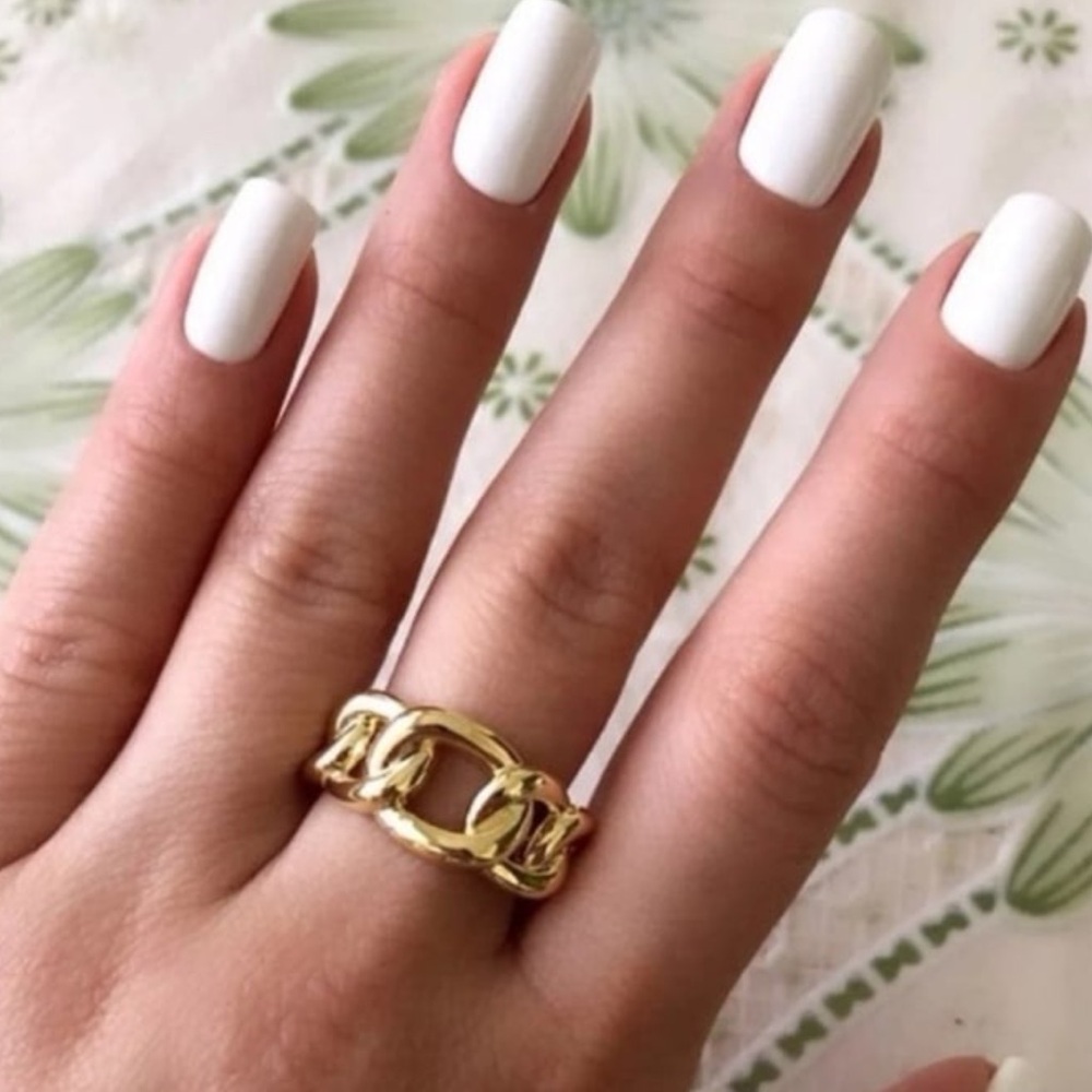 Chunky Gold Chain Ring